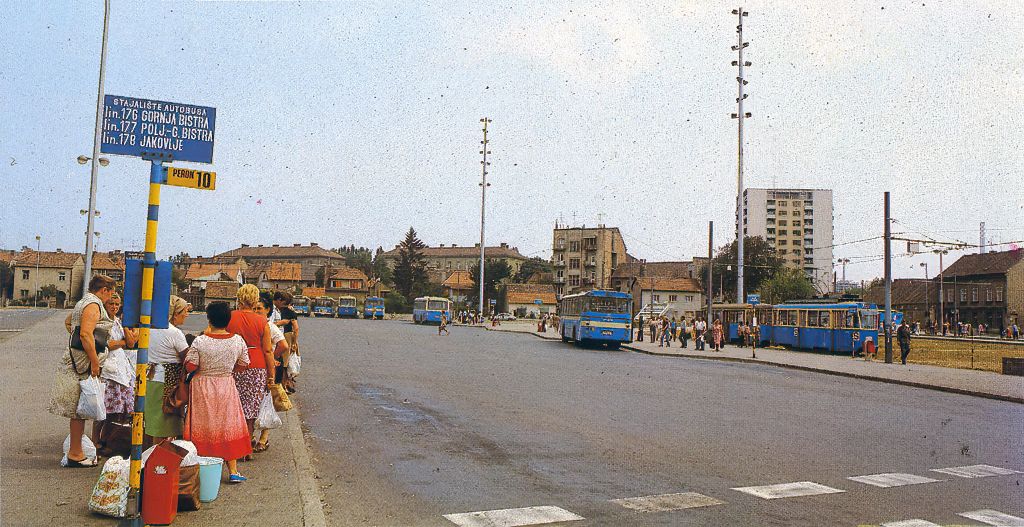 Tramvasjko okretište i autobusni terminal ZET-a, Črnomerec, oko 1980. godine
